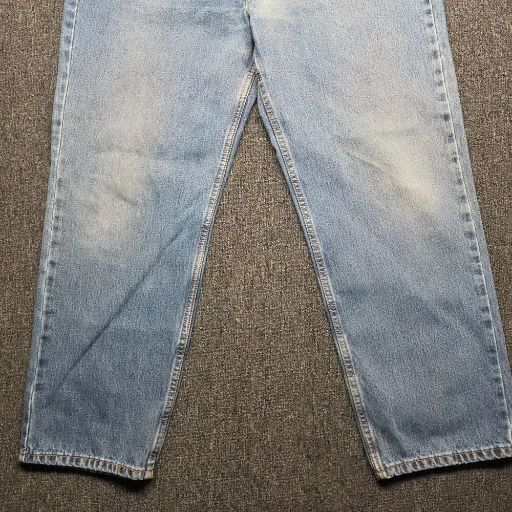 Levis 550 Jeans Mens 38x30 Relaxed Fit Tapered Leg Blue Denim Distressed Work